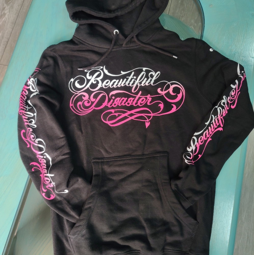 Beautiful Disaster black hoodie Small
